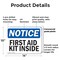 Signmission First Aid Kit Inside, 14 in W x Rectangle, Plastic OS-2PACK-NS-P-1014-L-12738 - alternate 4